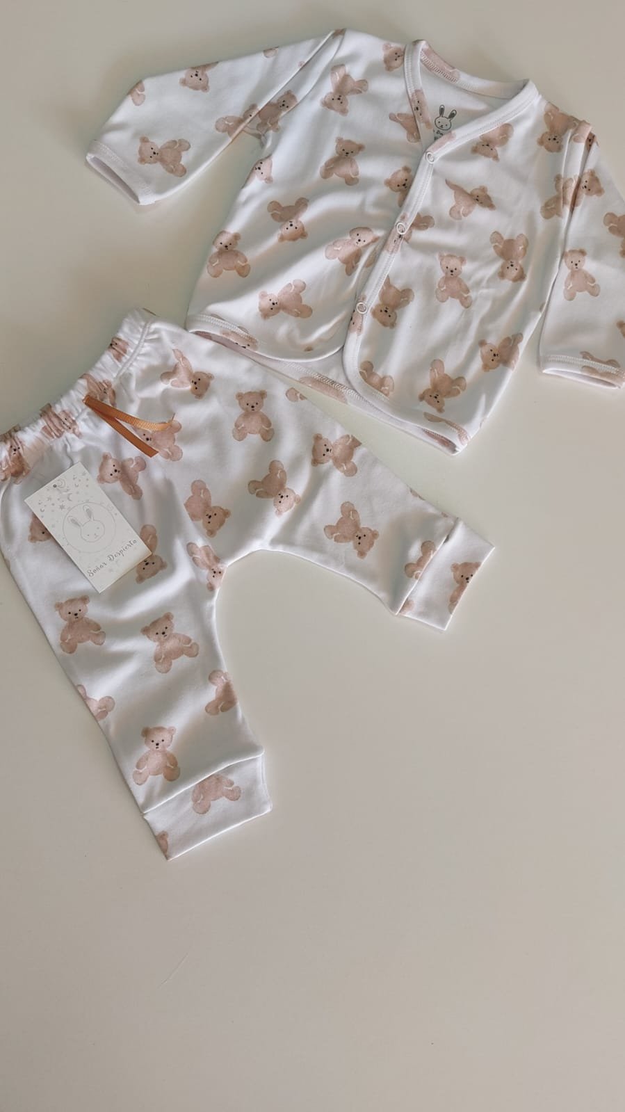 Conjunto Batita y Pantalón 2 Piezas "Soñar Despierto" - Estampado Ositos