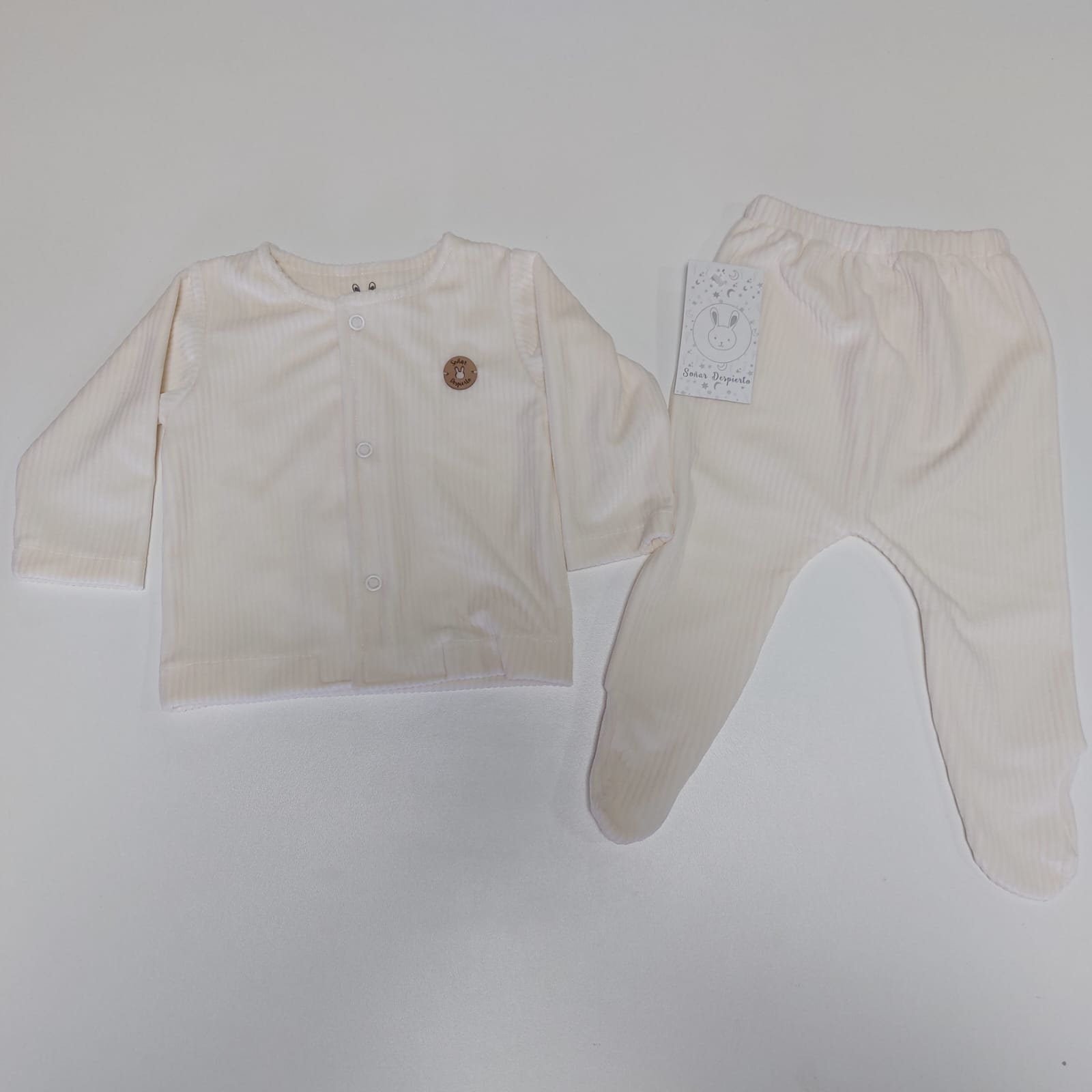 Set plush rib natural