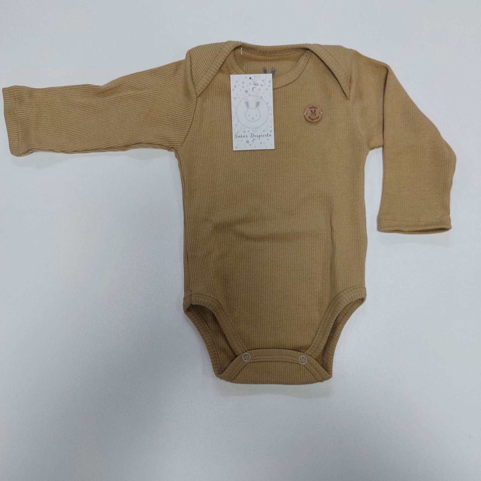 Body Bebé Manga Larga Canalé – Camel