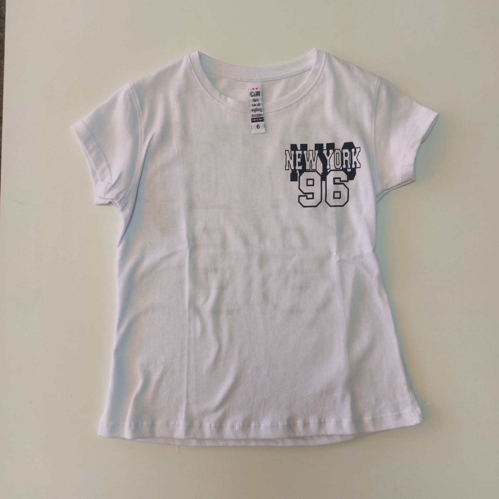 Remera Infantil Blanca New York