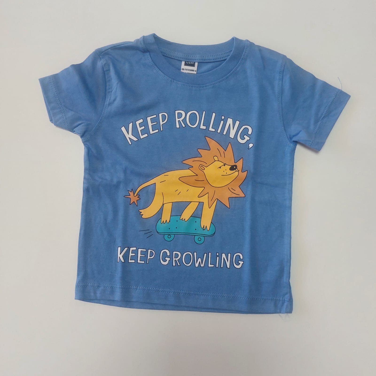 Remera Bebe Keep Rolling Azul