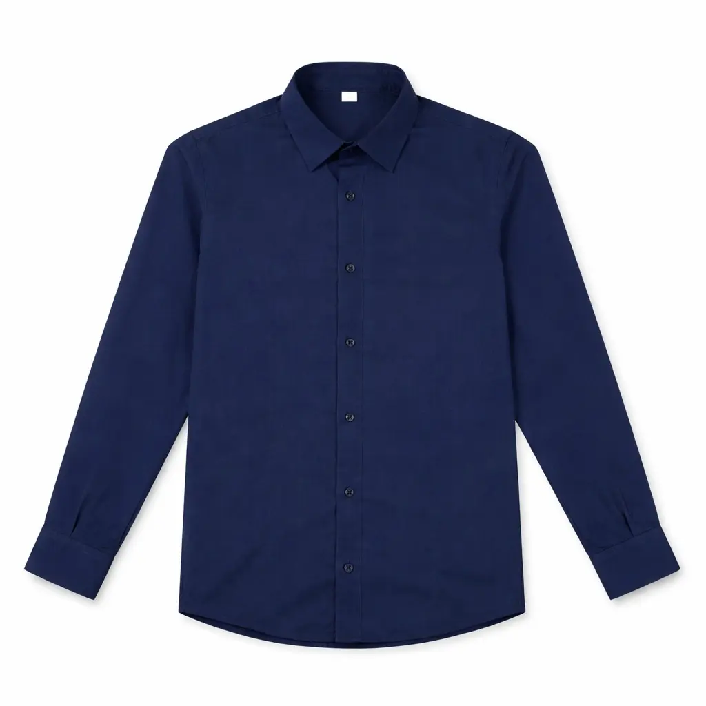 Camisa Clásica Manga Larga Azul Marino