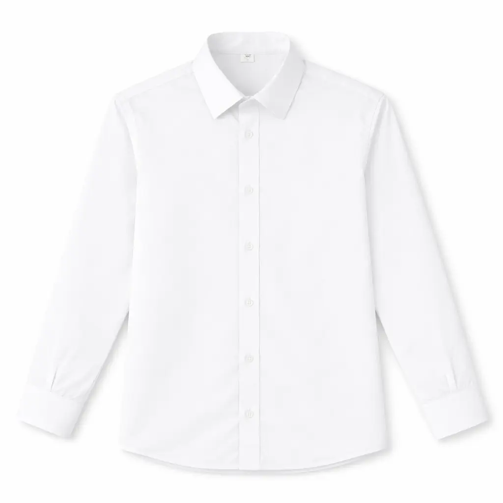 Camisa Infantil Blanca de Manga Larga