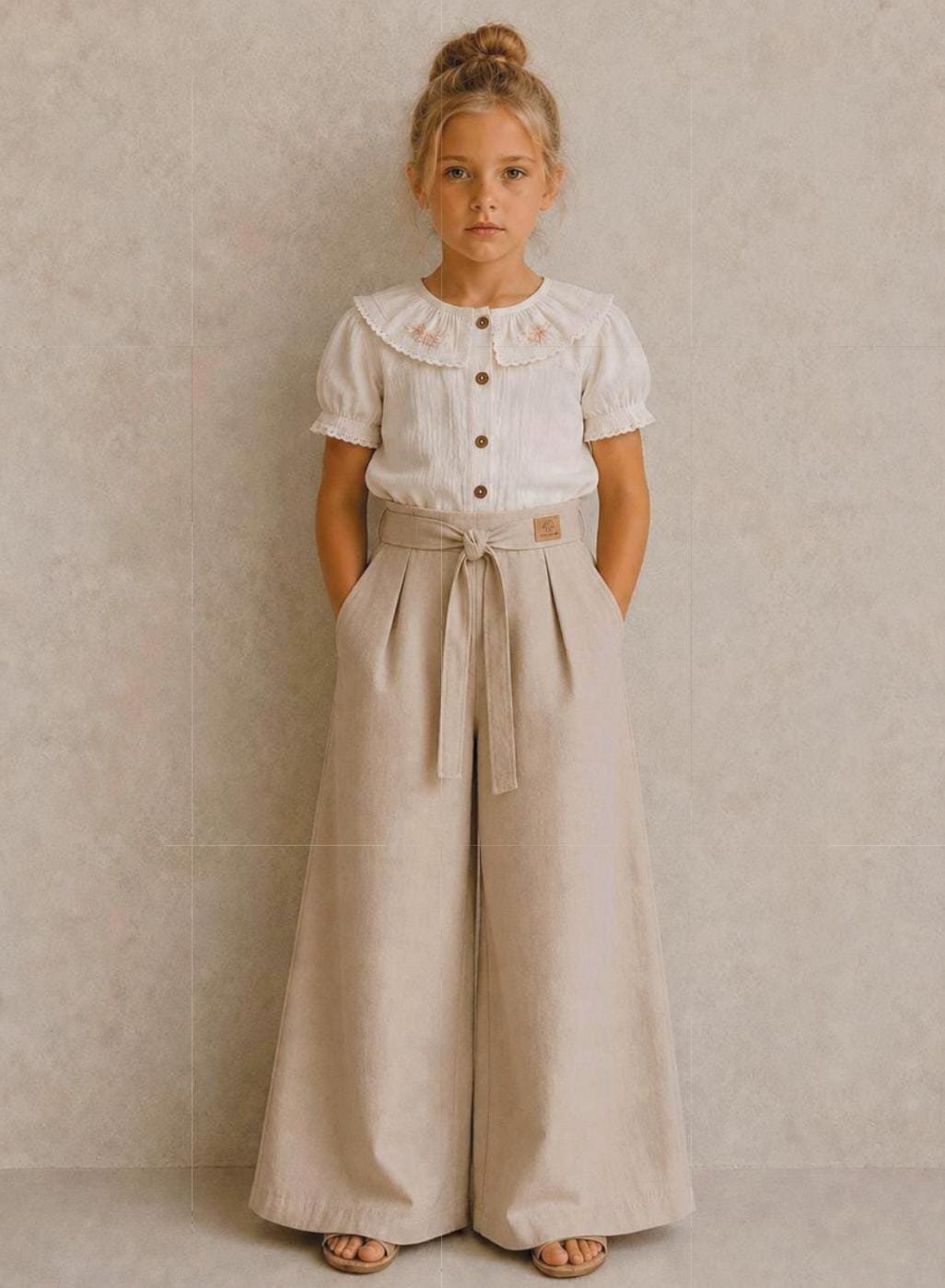 Pantalón Palazzo Infantil con Lazo