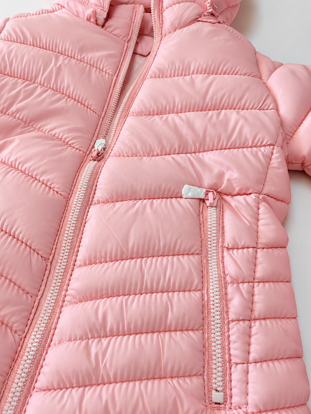 Campera Inflable Infantil con Capucha Rosa