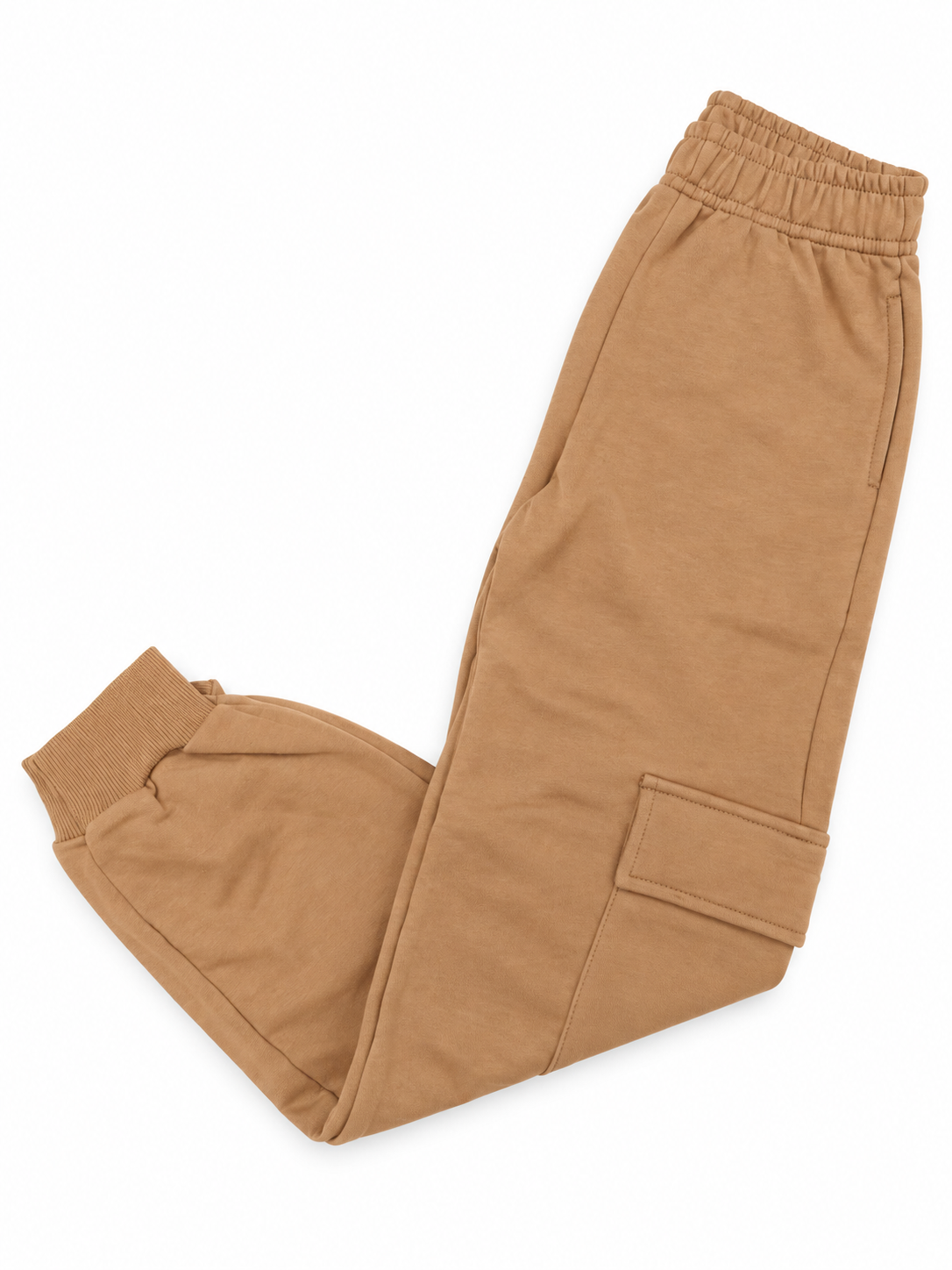 Pantalón Cargo de Algodón Rústico Color Camel