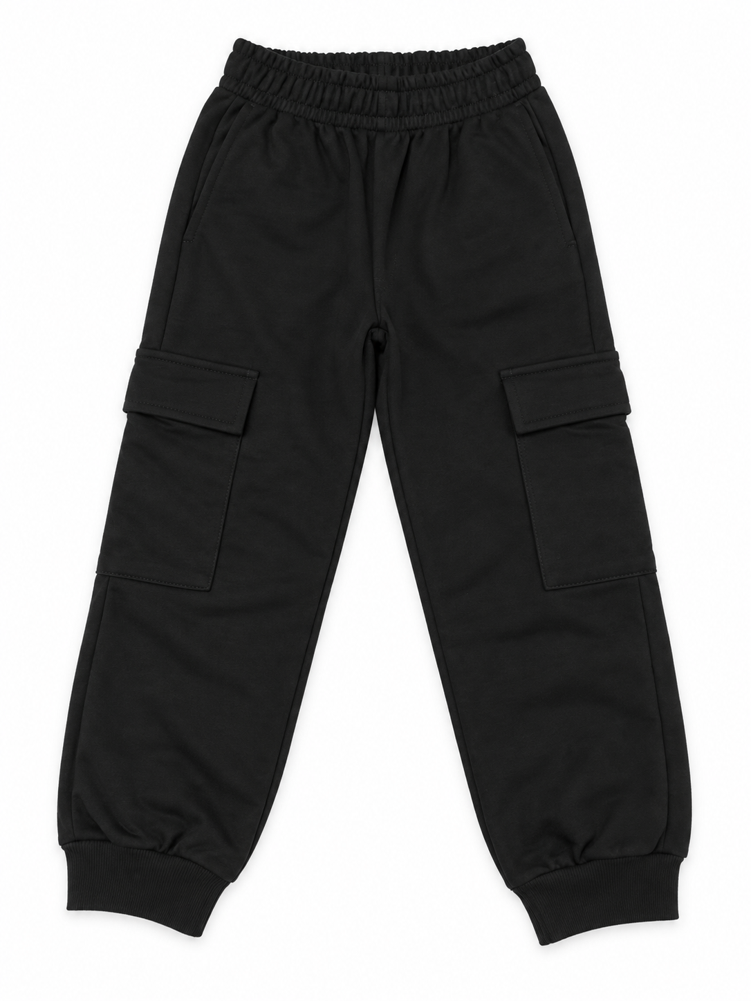 Pantalón Cargo Negro con Cintura Elastizada