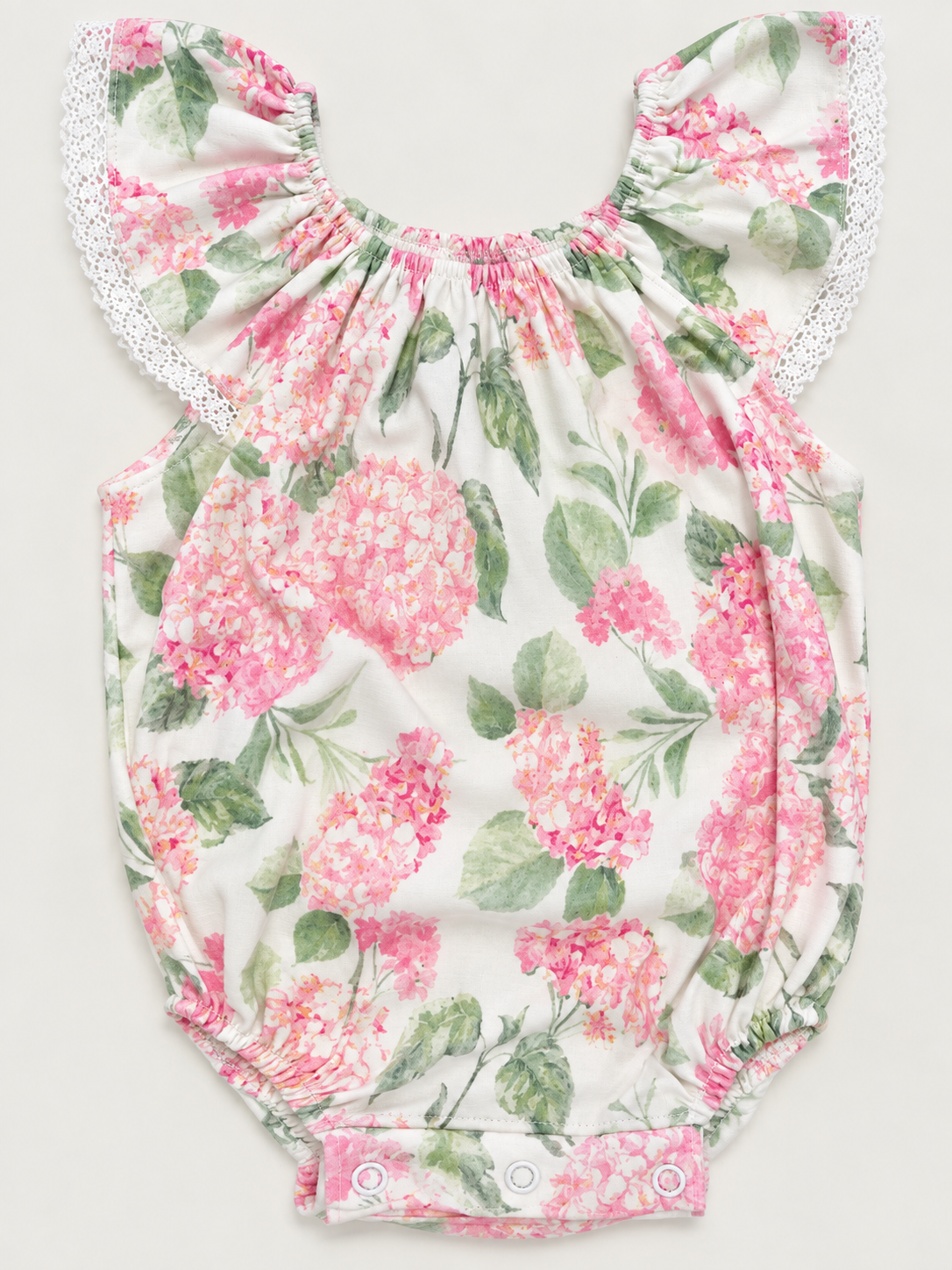 Body Bebé Floral con Puntilla