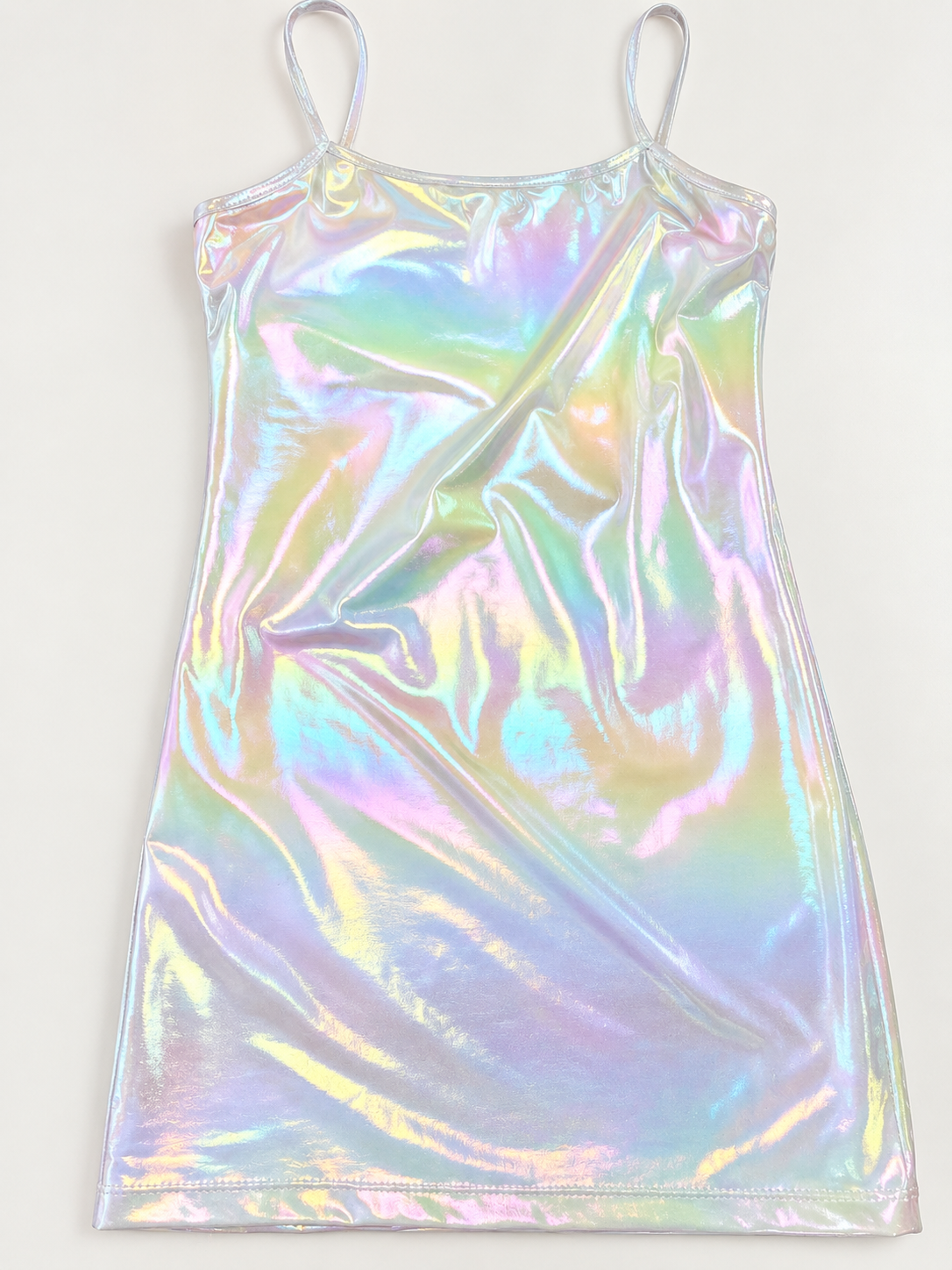 Vestido Holográfico de Breteles Finos