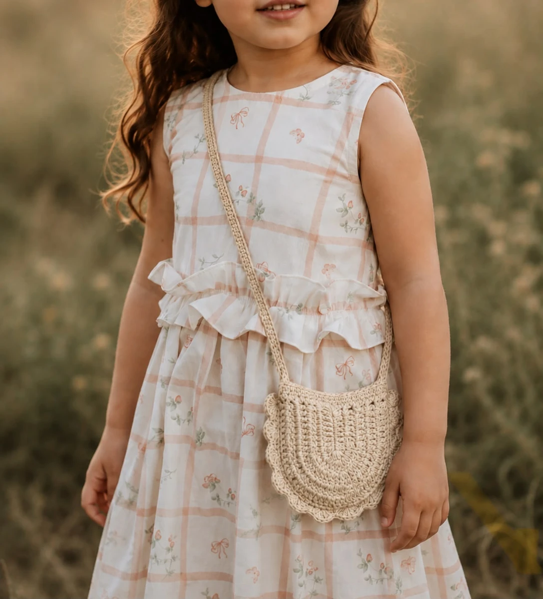 Cartera / Bandolera Infantil Tejida a Crochet