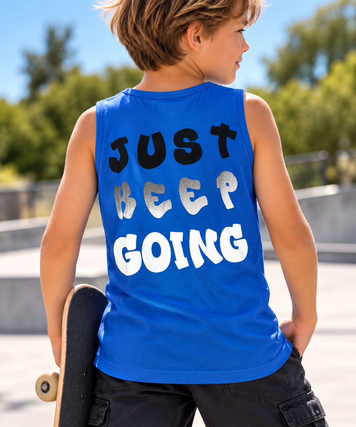 Musculosa Infantil Skate “Just Keep Going”
